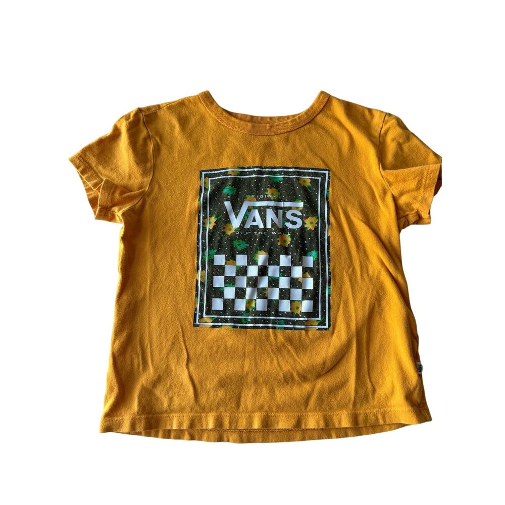 Vans Women's Floral Checkerboard Graphic Tee - XS